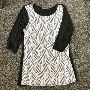 Loveappella Grey Too with White Lace Overlay